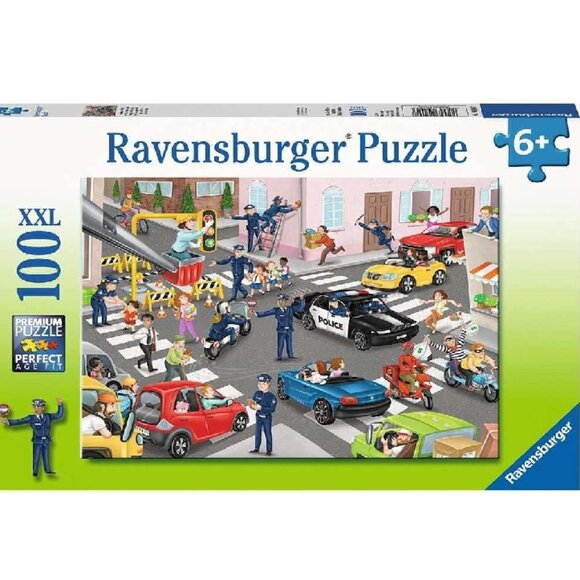 New sealed Ravensburger 100XXL Puzzle-Police on Patrol - Picture 1 of 12